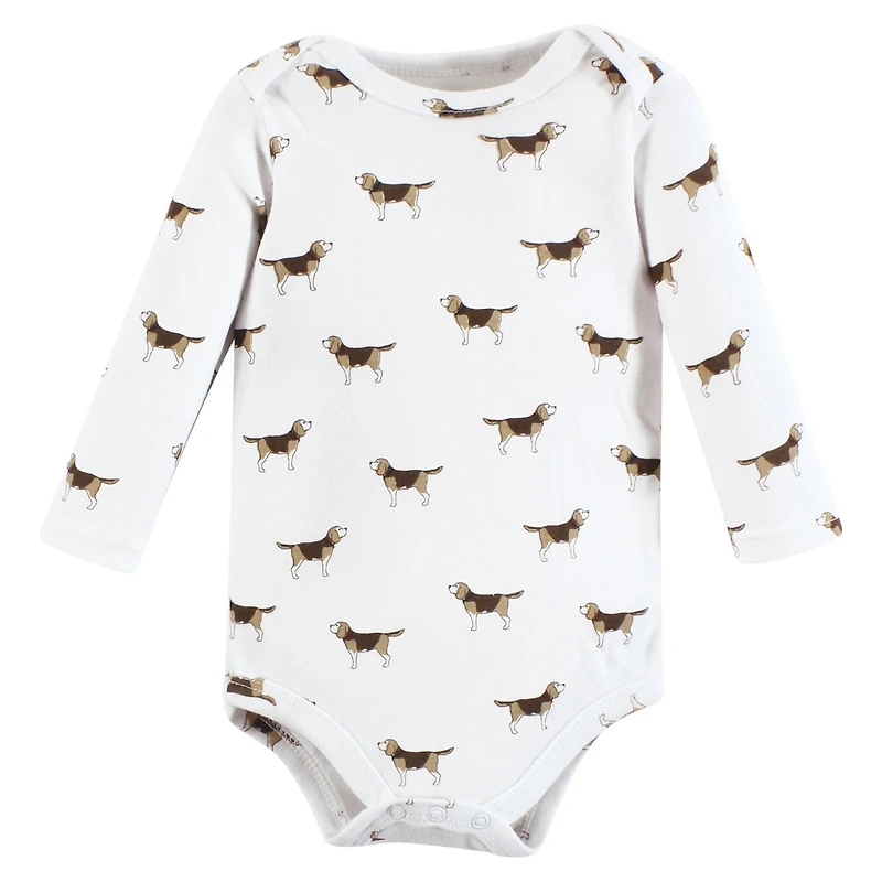 Hudson Baby Boys Long-Sleeve Cotton Bodysuit Collection 7-Piece Set