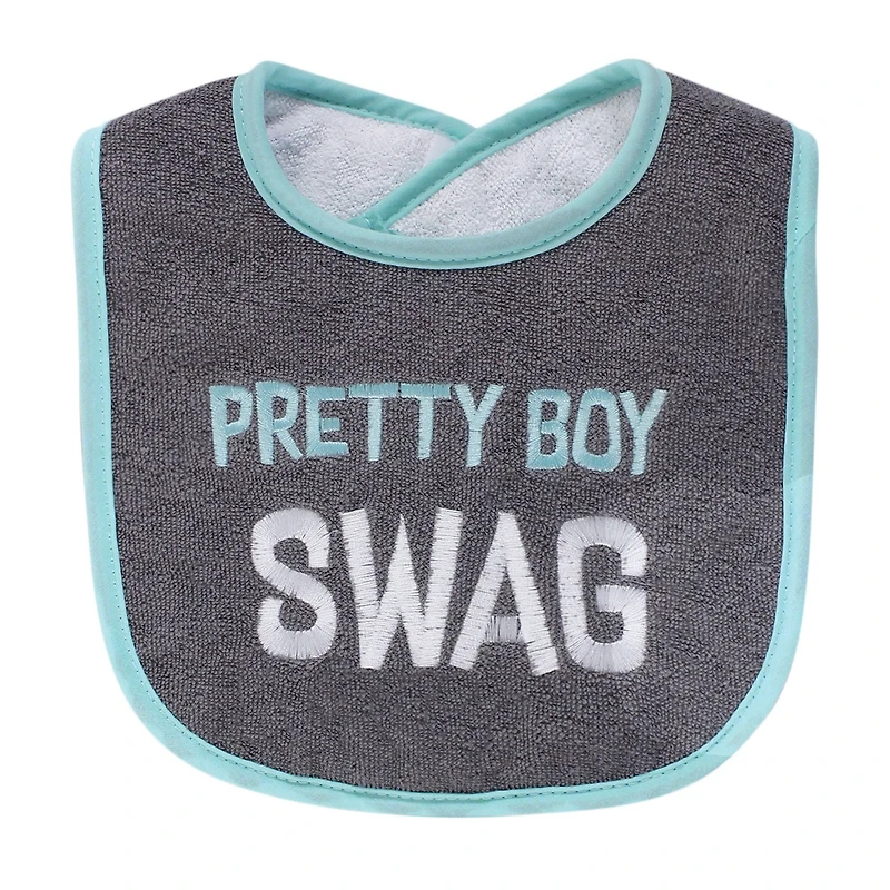 Hudson Baby Boys Four-Piece Fiber-Filled Feeding Bibs