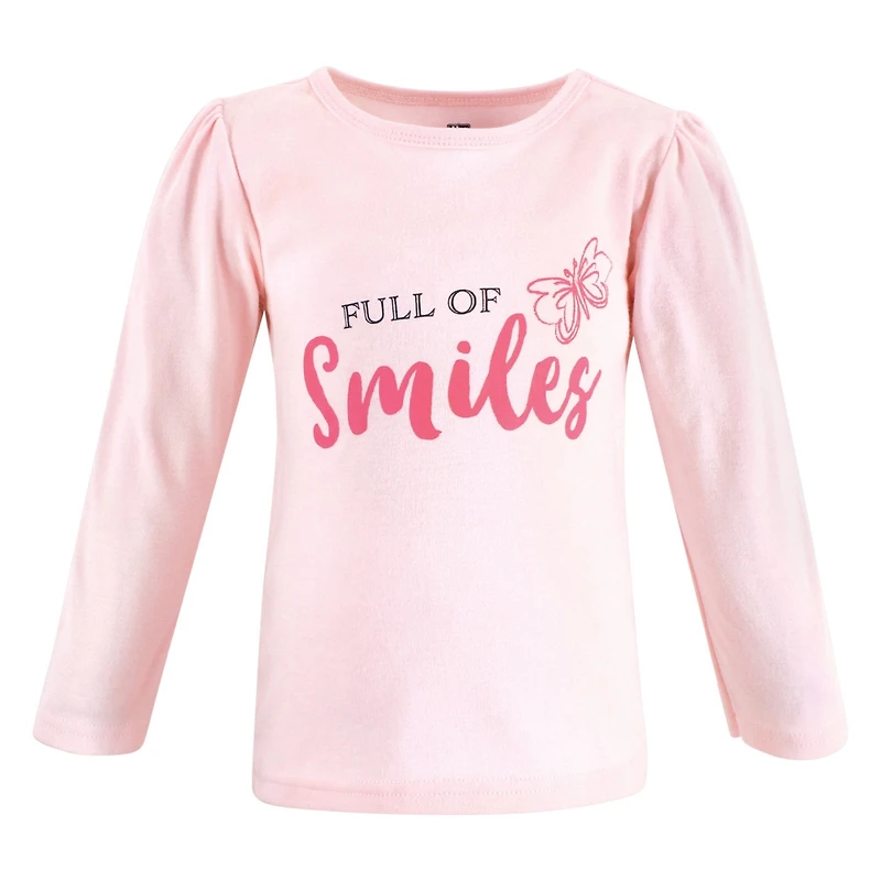 Hudson Baby Toddler Girls Long Sleeve T-Shirts, Fall Pumpkin Spice