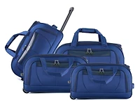 Izod Carol Lightweight Soft Shell Rolling Duffel Bag with Wheels and Telescopic Handle – Travel-Ready Luggage Duffel - 4 Piece Set