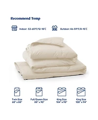 Unikome Cotton Goose Down Feather Fiber Comforter, California King