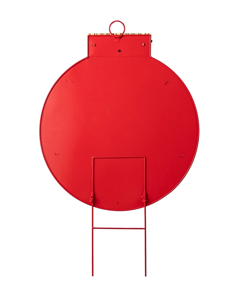 Glitzhome 32"H Large Metal Christmas Ornament Yard Stake or Wall Decor