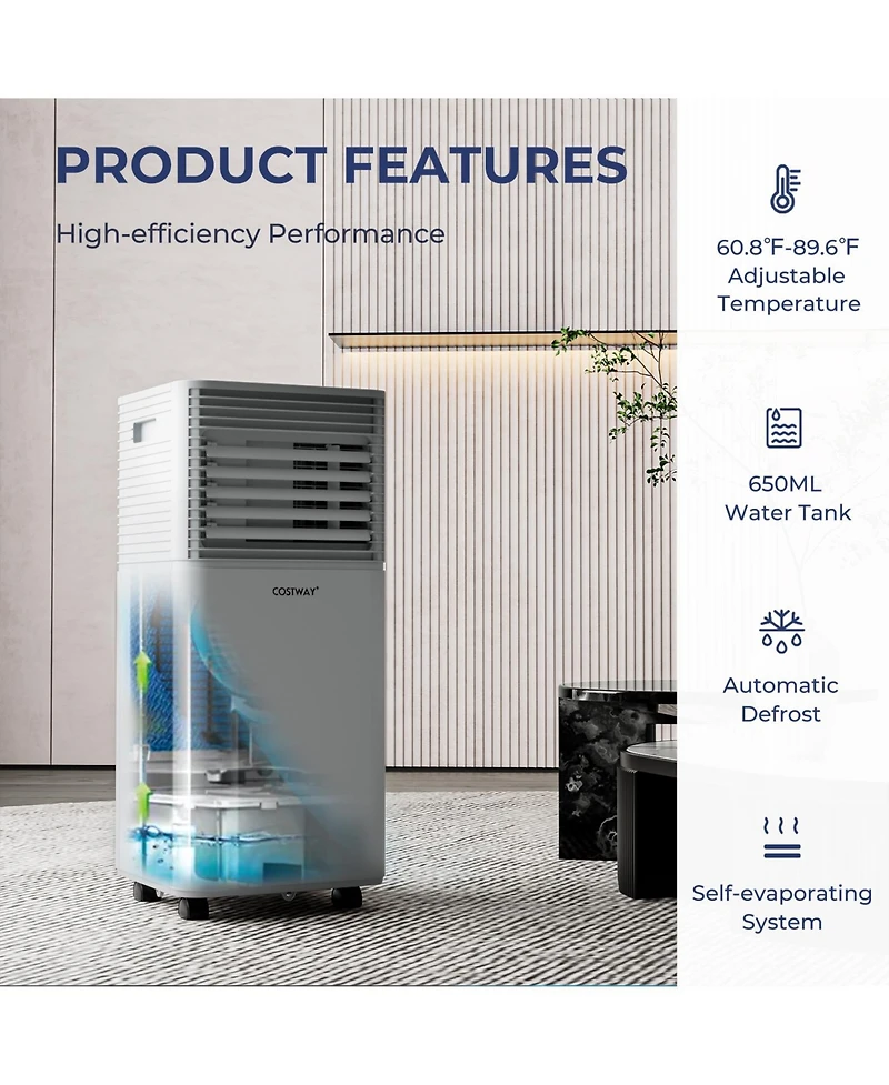 10000 Btu Portable Air Cooler with Fan and Dehumidifier Mode