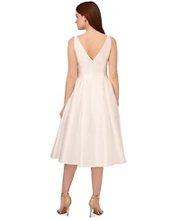 Adrianna Papell Boat-Neck A-Line Dress