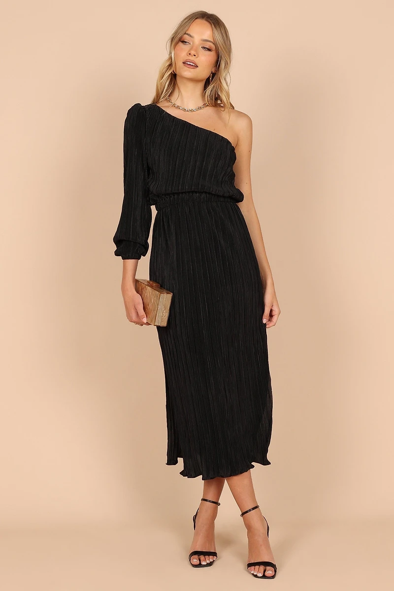 Petal and Pup Women's Pontee One Shoulder Pleated Midi Dress