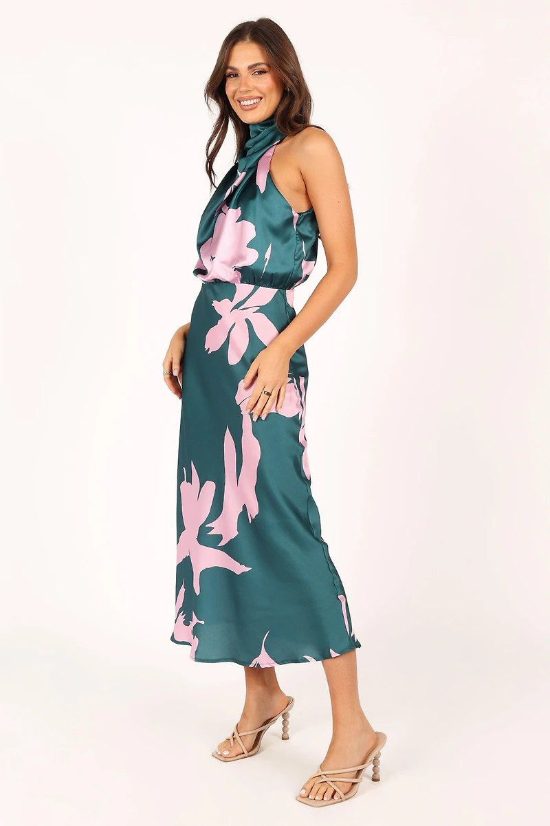Anabelle Halter Neck Midi Dress