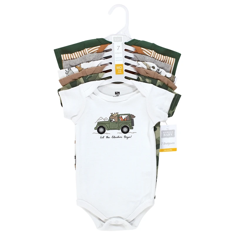 Hudson Baby Boys Cotton Bodysuits