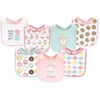 Hudson Baby Infant Girl Cotton Bibs, Veggies, One Size