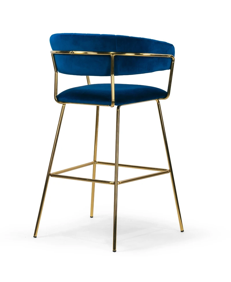 Glamour Home 30" Anya Fabric, Metal Barstool, Set of 2