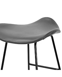 Glamour Home 29.5" Aoi Polyester, Metal Barstool, Set of 2