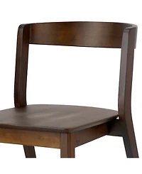 Glamour Home 29.53" Astor Rubberwood Dining Chair, Set of 2