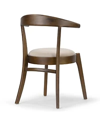 Glamour Home 29.92" Audra Rubberwood, Fabric Dining Chair, Set of 2