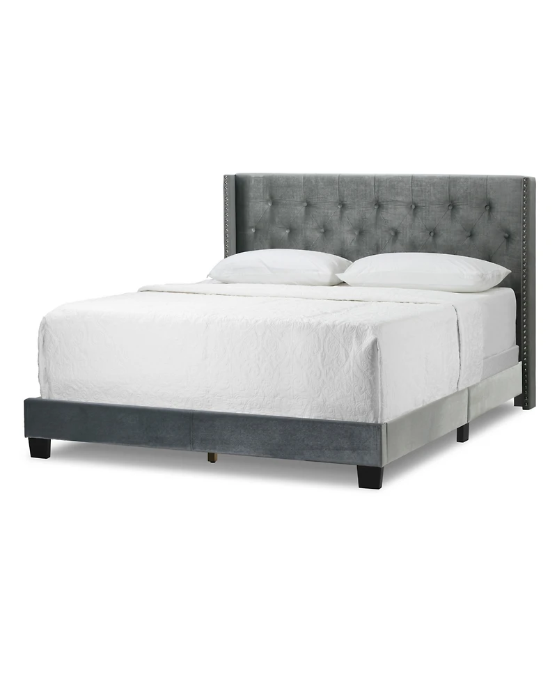 Glamour Home 47" Asali Fabric, Rubberwood Twin Bed