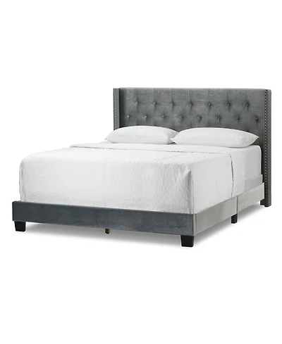 Glamour Home 47" Asali Fabric, Rubberwood Twin Bed