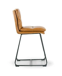Glamour Home 26.5" Aulani Iron, Polyester Counter Height Stool