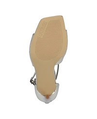 Guess Women's Sella Open Toe Cross Strap Single Sole Heels