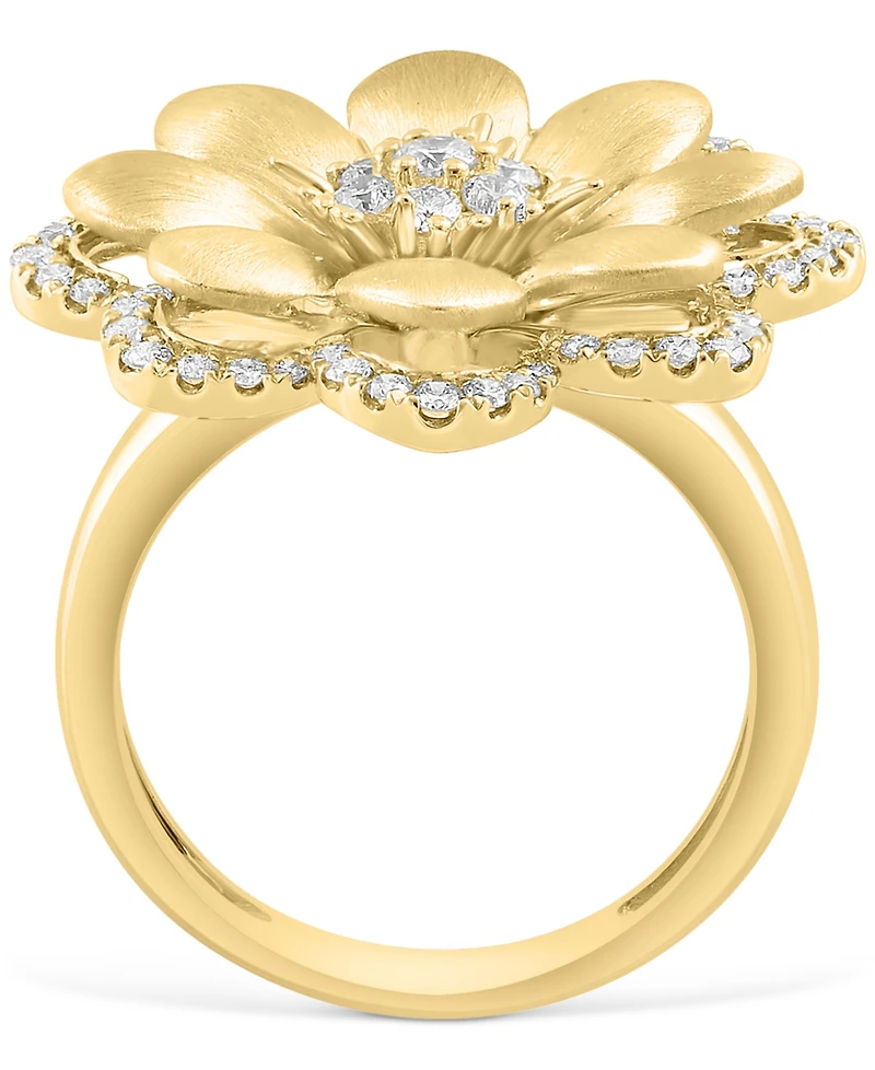 Effy Diamond Flower Statement Ring (5/8 ct. t.w.) in 14k Gold