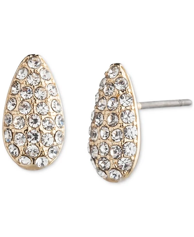 Lauren Ralph Lauren Gold-Tone Pave Pear-Shape Stud Earrings