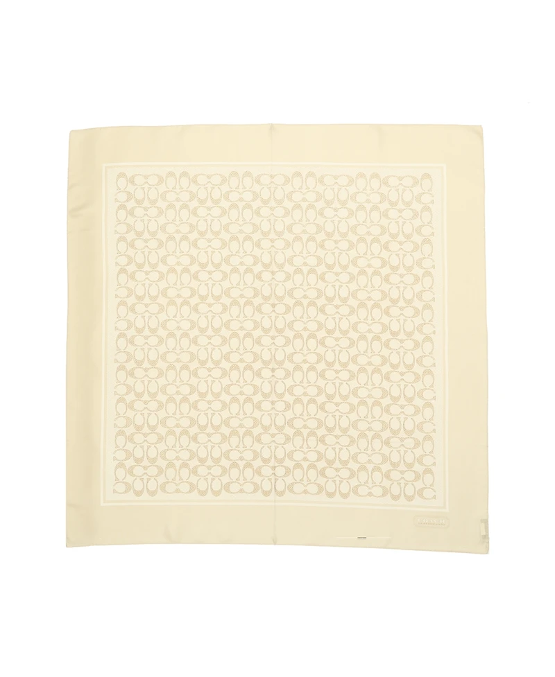 Coach 35" Textured Signature C Printed Silk Square
