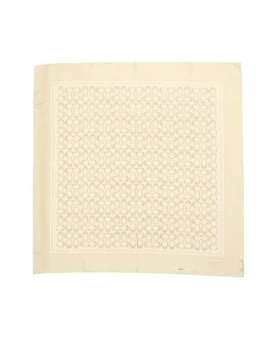 Coach 35" Textured Signature C Printed Silk Square