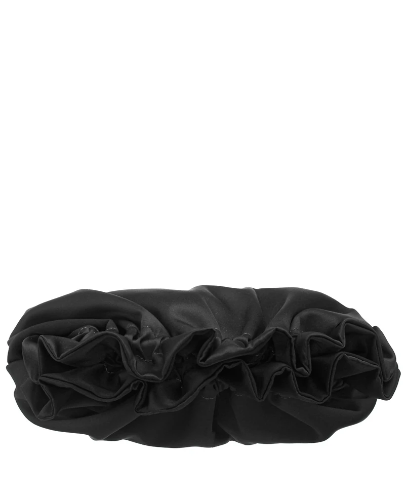 Nina Satin Gathered Crossbody Pouch Bag