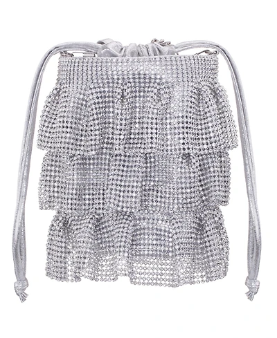 Nina 4 Tired Crystal Mesh Pouch Bag