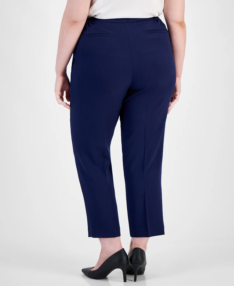 Kasper Plus Straight-Leg Pants