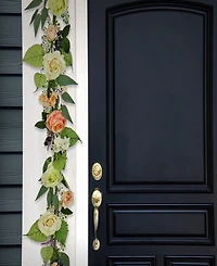 National Tree Company 6 ft. Rose and Lavender Spring Garland