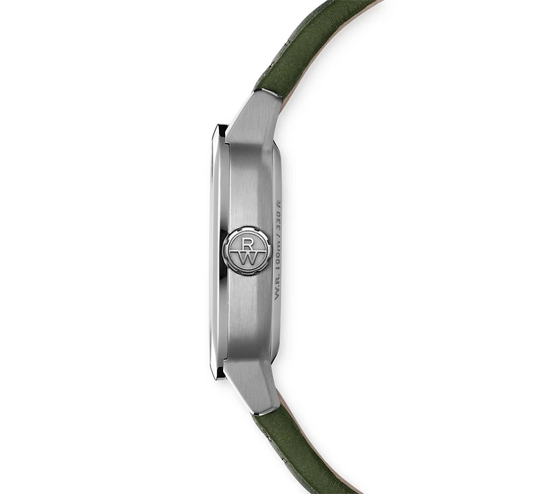 Raymond Weil Men's Swiss Automatic Freelancer Green Leather Strap Watch 40mm