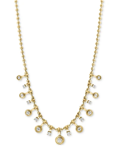 Effy Diamond Dangle 18" Collar Necklace (1-1/5 ct. t.w.) in 14k Gold