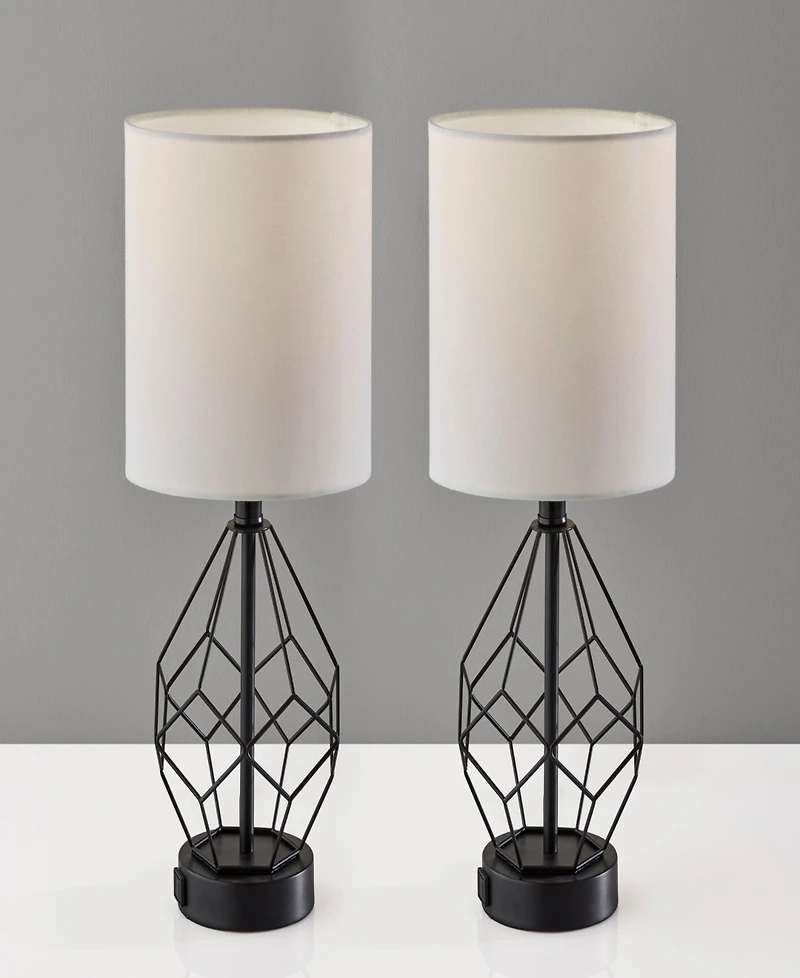 Adesso 16" Chiara Set of 2 Table Lamps