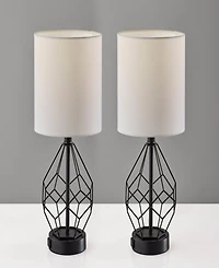 Adesso 16" Chiara Set of 2 Table Lamps