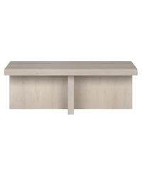 Hudson & Canal Elna 44" Wide Rectangular Coffee Table in Alder White