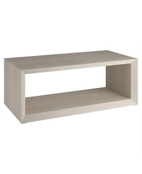 Hudson & Canal Osmond 48" Wide Rectangular Coffee Table in Alder White