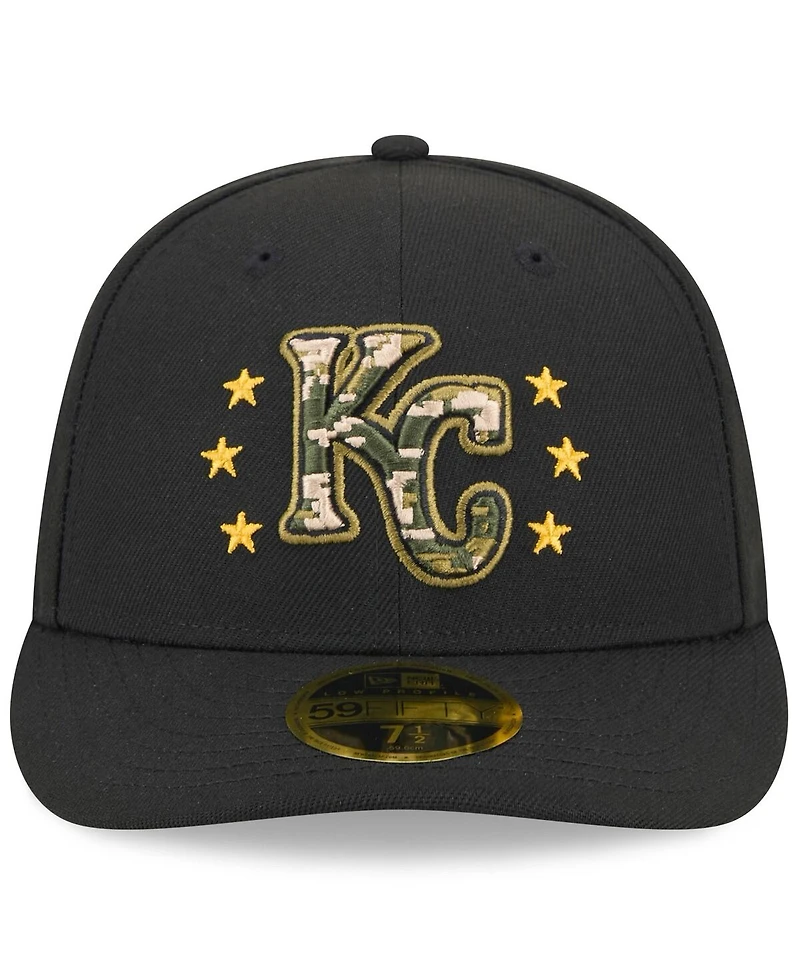 New Era Men's Black Kansas City Royals 2024 Armed Forces Day Low Profile 59FIFTY Fitted Hat