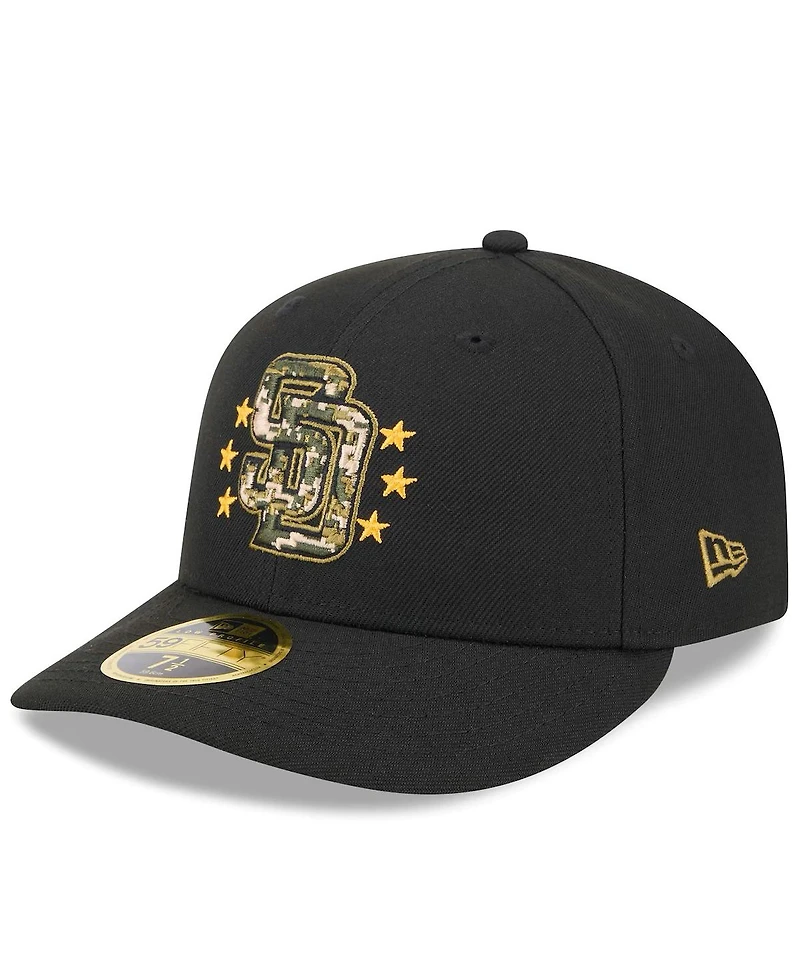 New Era Men's Black San Diego Padres 2024 Armed Forces Day Low Profile 59FIFTY Fitted Hat