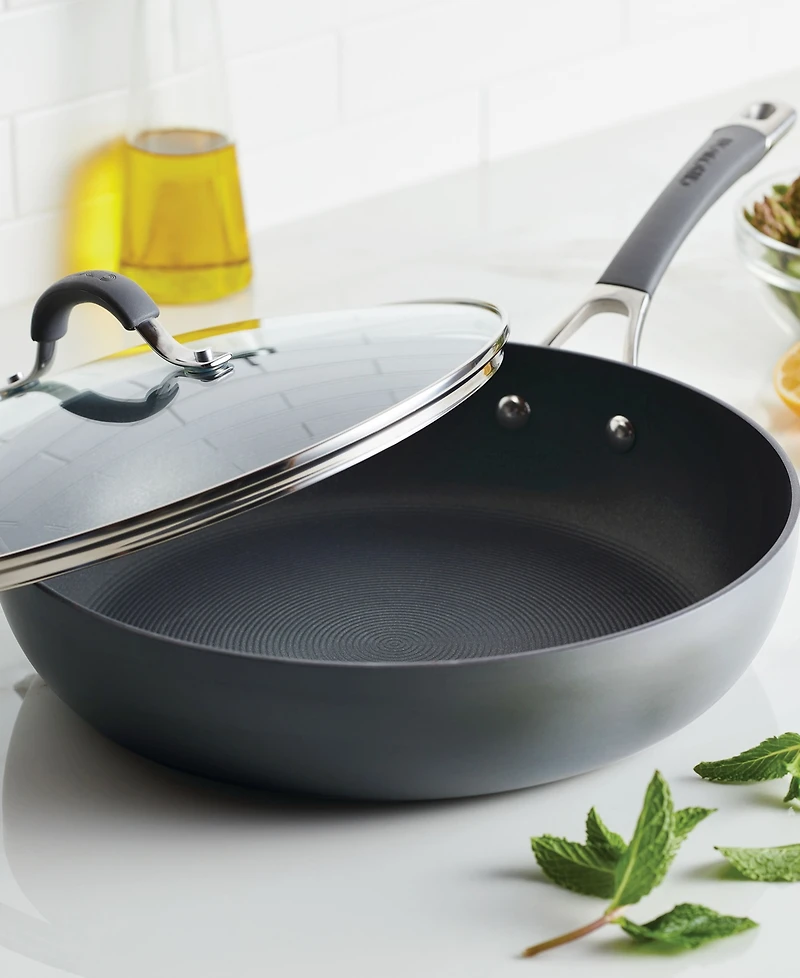 Circulon Elementum Hard-Anodized Aluminum 12" Frying Pan with Lid