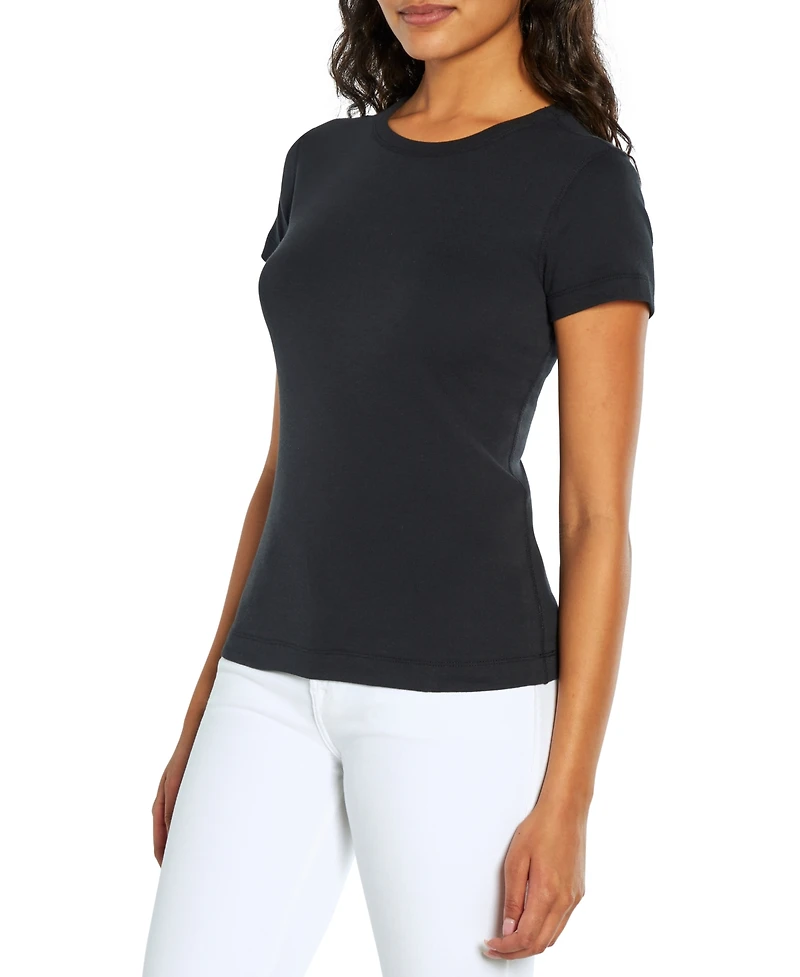 Three Dots Women's Short Sleeve Crewneck T-Shirt