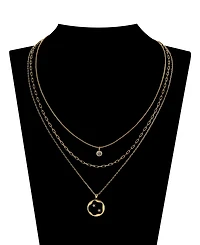 Unwritten Cubic Zirconia Star Paperclip Layered Necklace Set