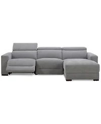 Nevio Fabric Power Headrest Sectional Collection Created For Macys