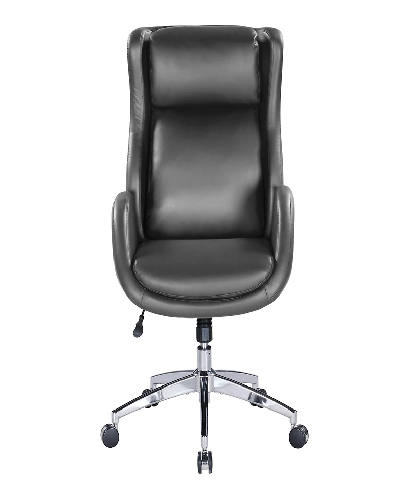 Office Star Blanchard Office Chair in Black Leatherette Upholstery