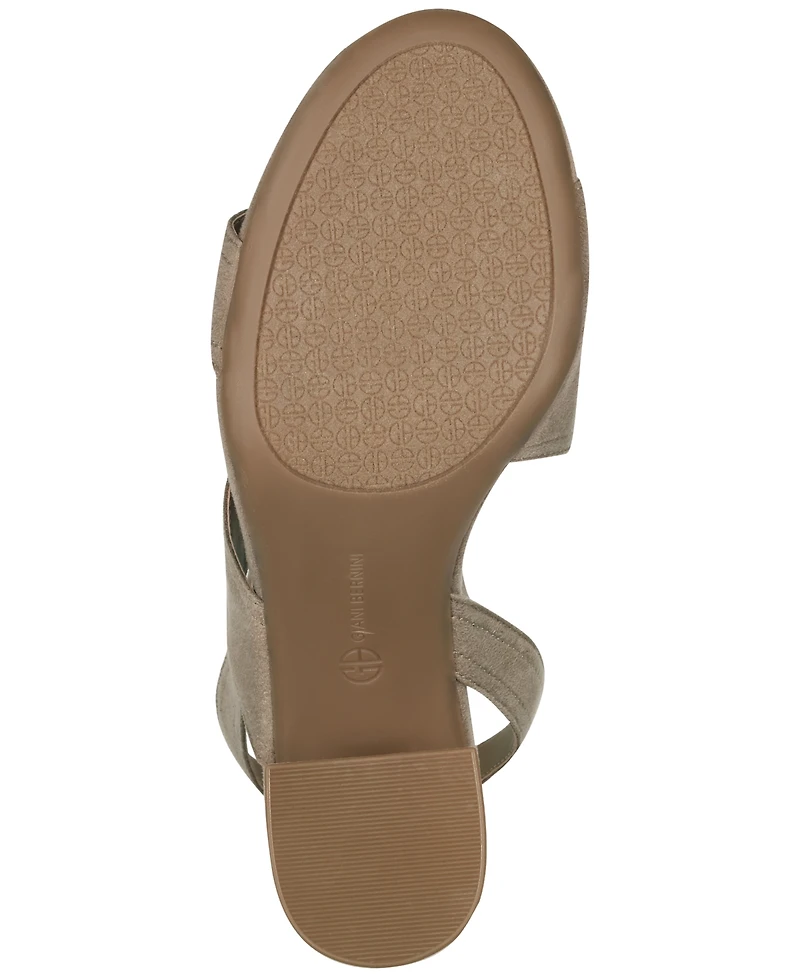 Giani Bernini Women's Cheryll Memory Foam Asymmetrical Block Heel Dress Sandals, Created for Macy's
