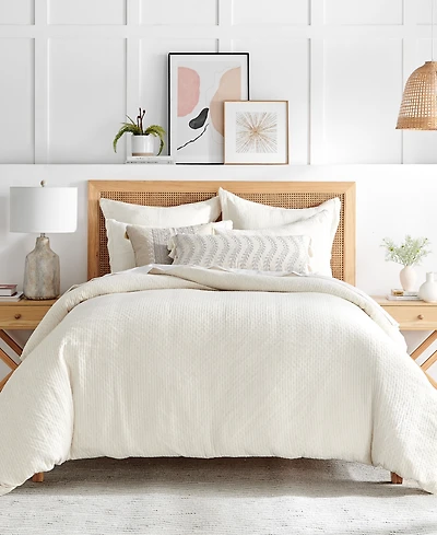 Levtex Reede Textured 3-Pc. Duvet Cover Set, Full/Queen