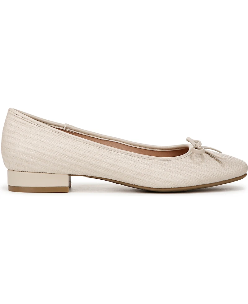 LifeStride Cheers Woven Ballet Flats - Almond Milk Faux Leather