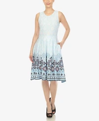 Women's Fit and Flare Knee Length Dress