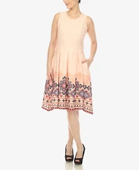 Women's Fit and Flare Knee Length Dress