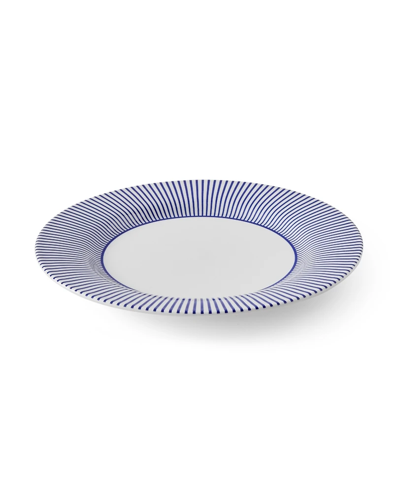 Spode Blue Italian Steccato Dinner Plates, Set of 4