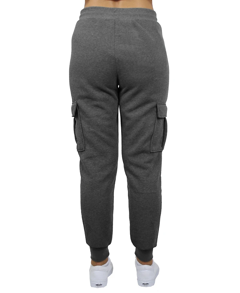 Carol Vee Women's Heavyweight Loose Fit Fleece-Lined Cargo Jogger Pants