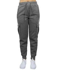Carol Vee Women's Heavyweight Loose Fit Fleece-Lined Cargo Jogger Pants