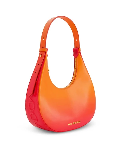 Ombre Leather Hobo Shoulder Bag
